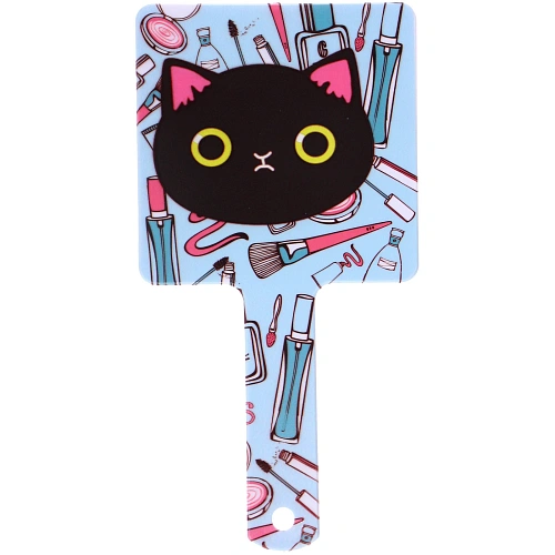 Зеркало косметическое КОТИКИ, микс 4 дизайна, 23,412см (PVC подвес) _3