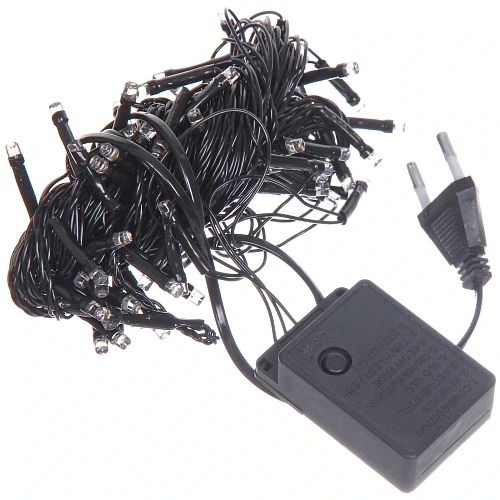 Гирлянда для дома НИТЬ 14 м 100 ламп LED черный пров,8 реж, IP-20, Белый (ПЕРВАЯ ЦЕНА)_8