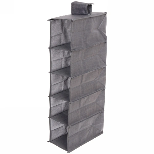 Кофр - органайзер подвесной "ФЛЭТ", цвет темно - серый, 5 отделений, 30*15*70см