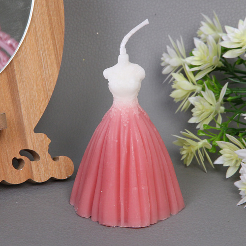 Свеча Бальное платье 68, Розовый_4