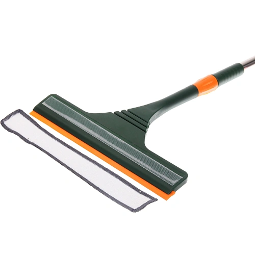 Окномойка для мытья стекол телескопическая ручка 120см губка 28см в комплекте две насадки_11