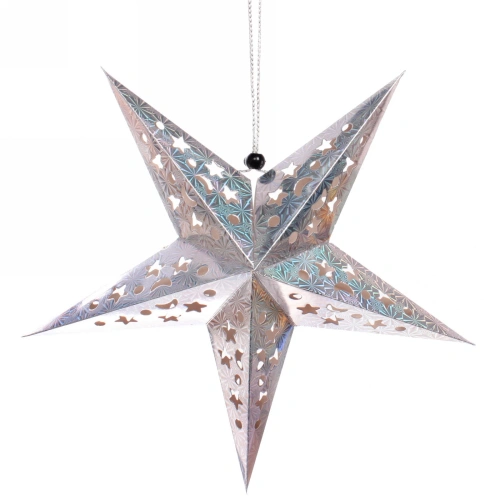 Украшение подвесное "Сияние звезды" 45 см, Серебро