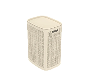 Корзина для белья Лён 75л 43*32,1*60см слоновая кость