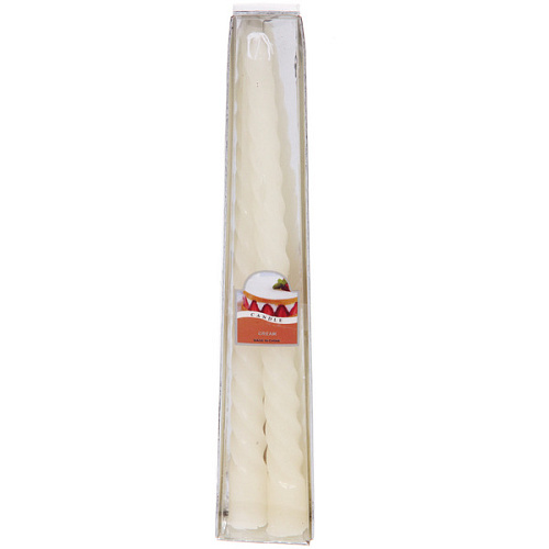 Свечи витые Нежность 2шт 20 см, цвет белый_3