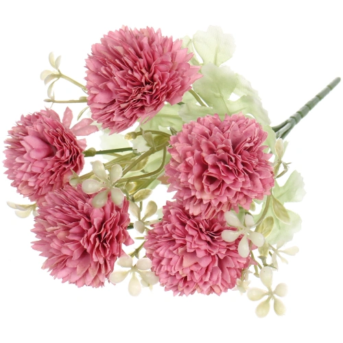Искусственные цветы "Букет хризантем" 25см 5 цветков розовые