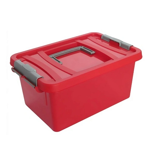 Контейнер для хранения с крышкой, ручкой и ручками-защелками "ЭКСПЕРТХАУС", 34,8*23,2*16,5см, 8л