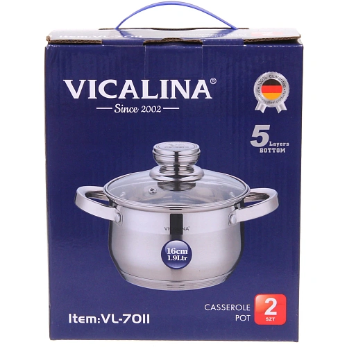 Кастрюля из нержавеющей стали VICALINA 1,9л, индукция, VL-7011_2