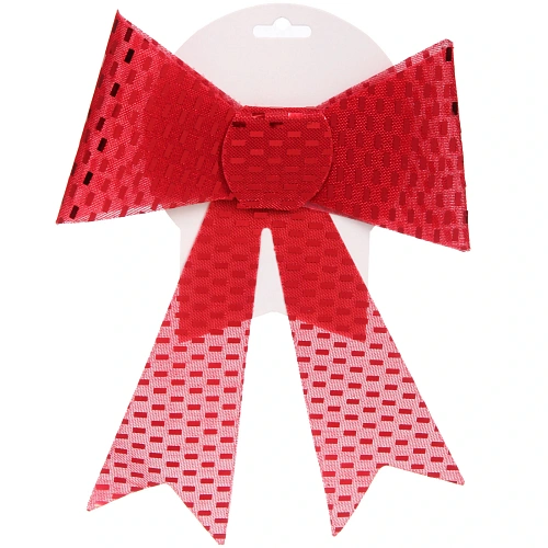 Бант на ёлку Сияние 2026 см, Красный_2