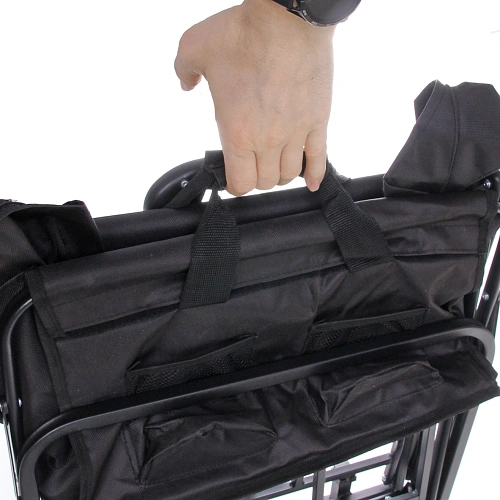 Тележка садовая складная 4 колеса 75484989см черная_25