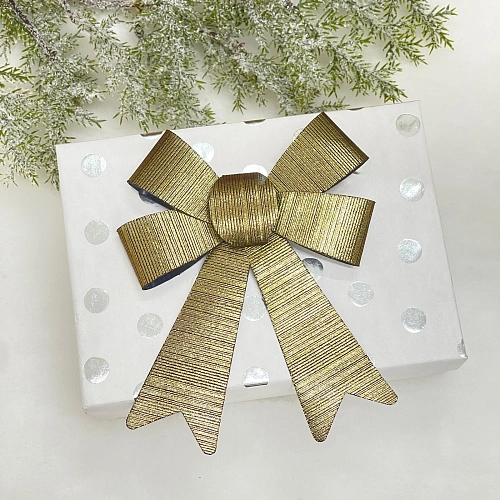 Бант на ёлку Элегант 1318 см (набор 2 шт), Черное золото_5