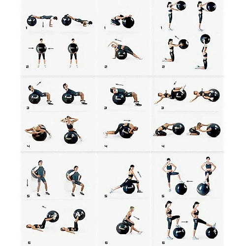 Мяч гимнастический Sportage полумассажный 75 см 1000гр (с насосом), Фиолетовый_5