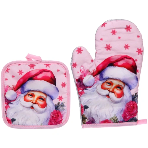 Прихватка в наборе с прихваткой-варежкой "Fairytale - Дед Мороз" 26*17 см, 17*17 см