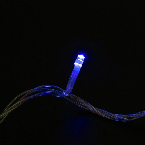 Гирлянда для дома  5,5м 50 ламп LED прозрачпров,8 реж, IP-20, Синий_17