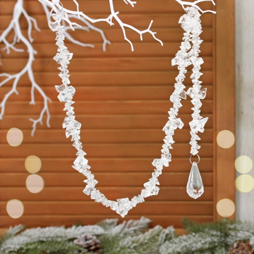 Подвеска новогодняя "Волшебные кристаллы" 80 см, Прозрачный