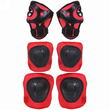 Защита комплект универсальный KL-221 (колени,локоть,кисть,4-7 лет) цв.красный